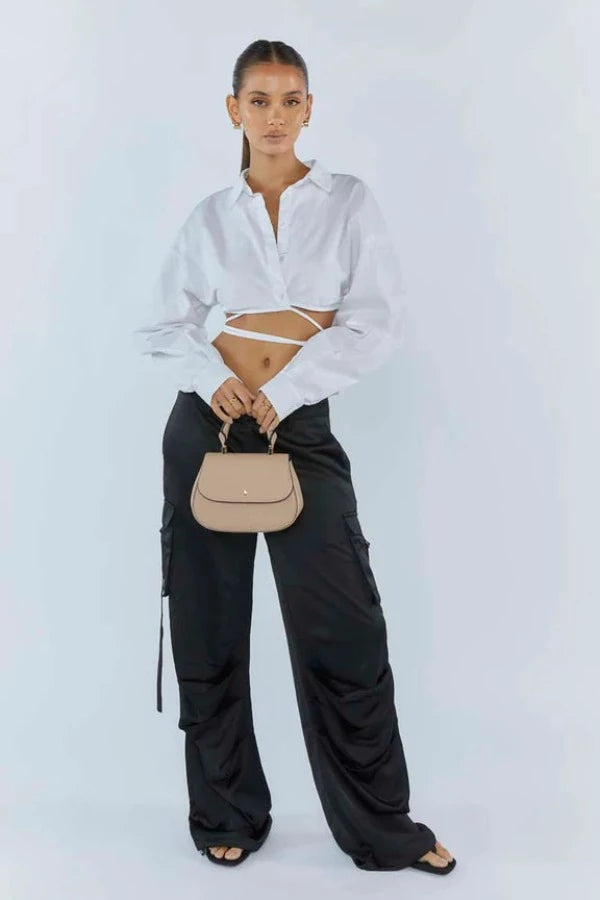 Amalie Top Handle Xbody Nude Pebble/Gold
