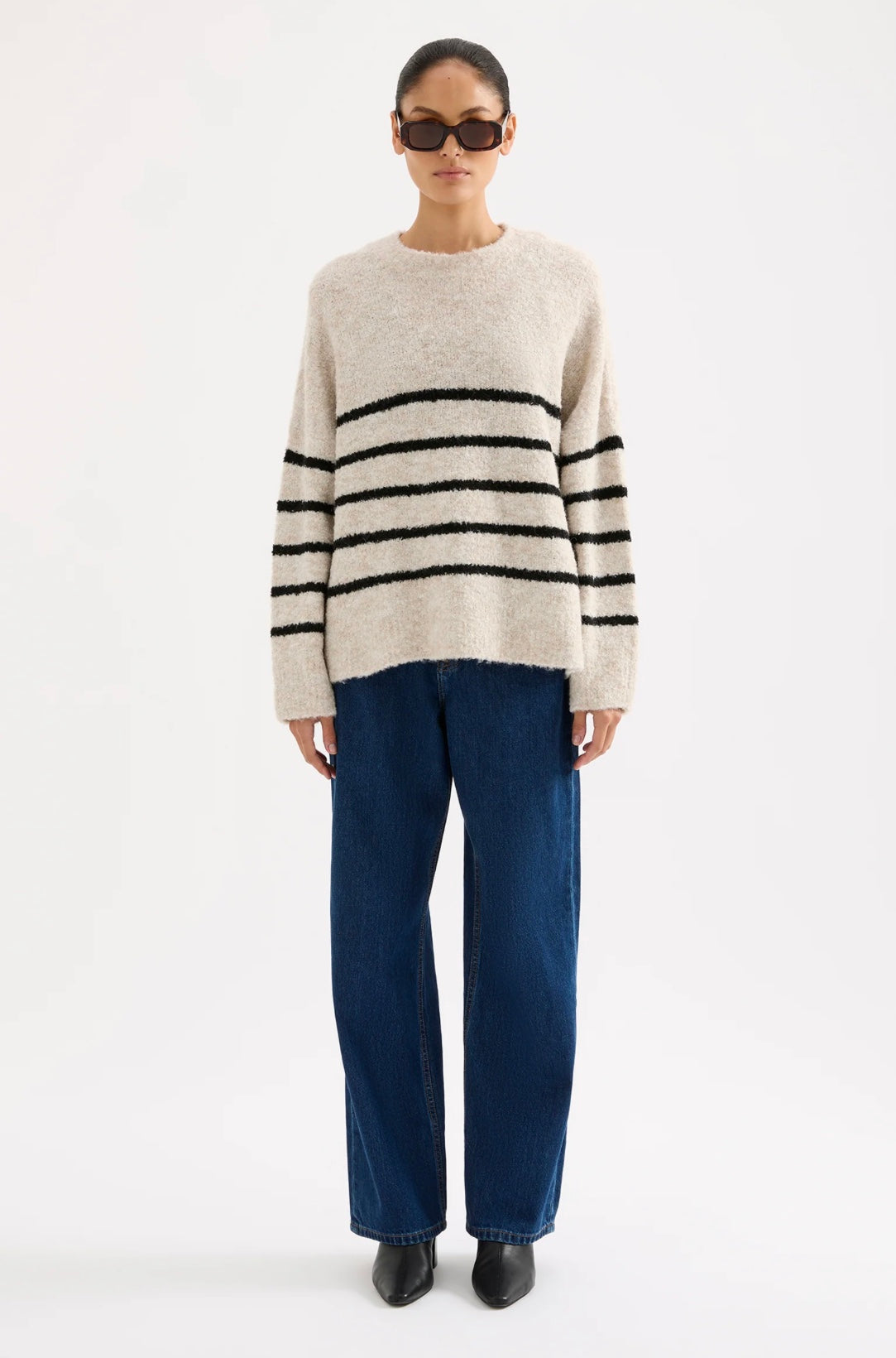 Elias Stripe Knit Oatmeal Stripe
