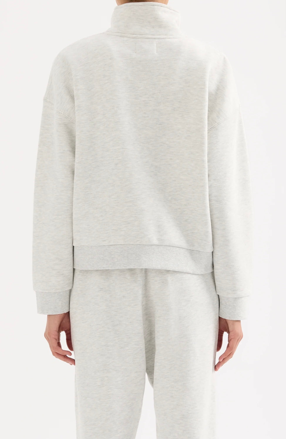Carter Classic Zip Front Sweat Snow Marle