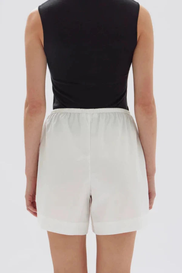 Philipa Poplin Short White