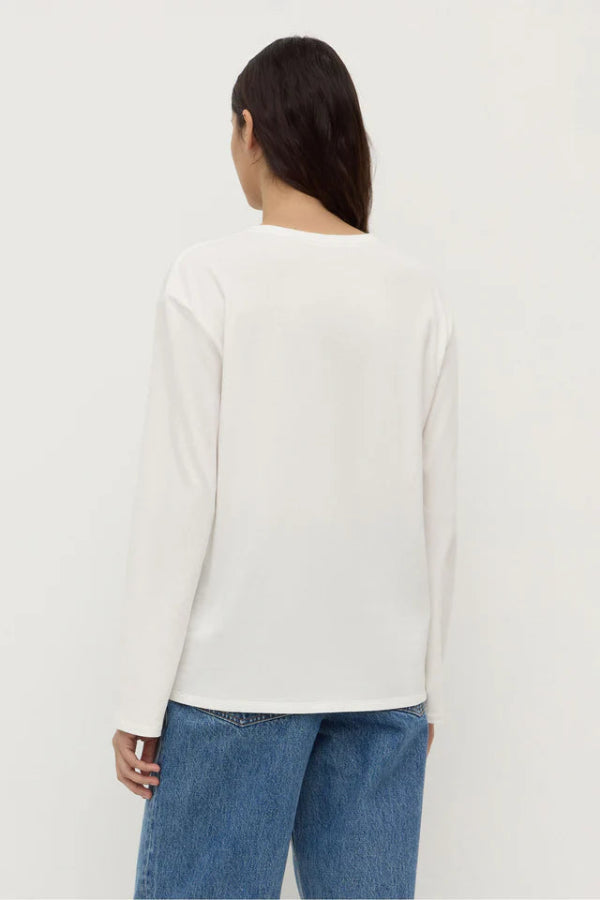 Thea Long Sleeve Tee White