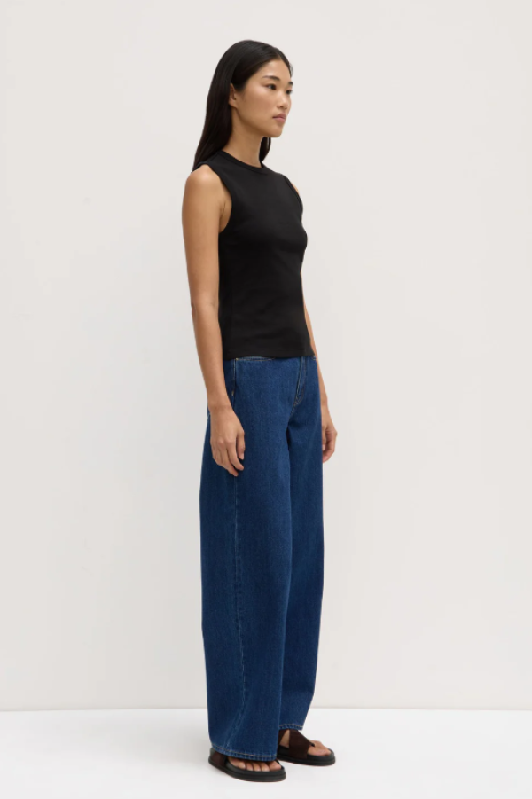 Antonia Jersey Tank Black