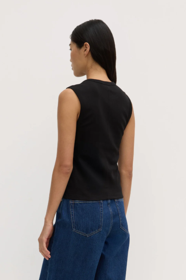 Antonia Jersey Tank Black