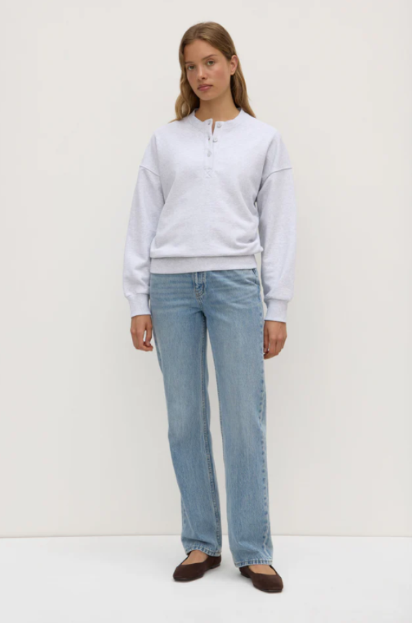 Anya Fleece Crew Heather Grey Marle