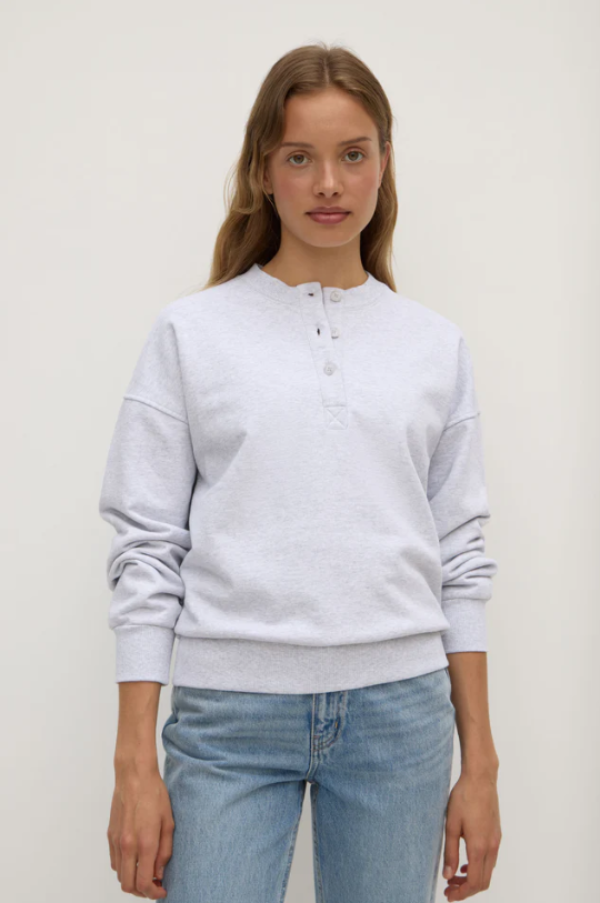 Anya Fleece Crew Heather Grey Marle
