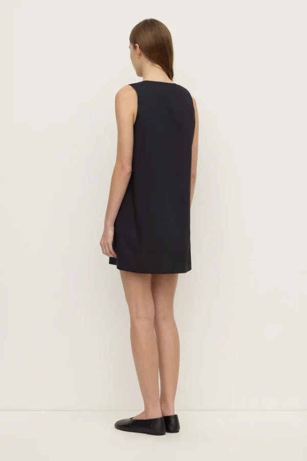 Holly Cotton Mini Dress Black