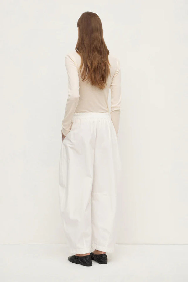Lola Barrel Pant White