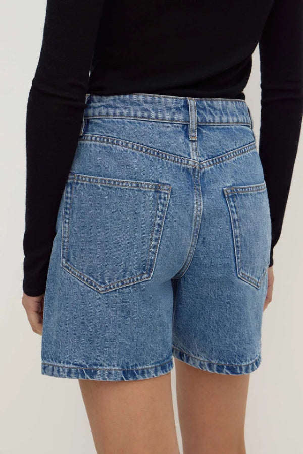 Mid Rise Vintage Short Dark Stone