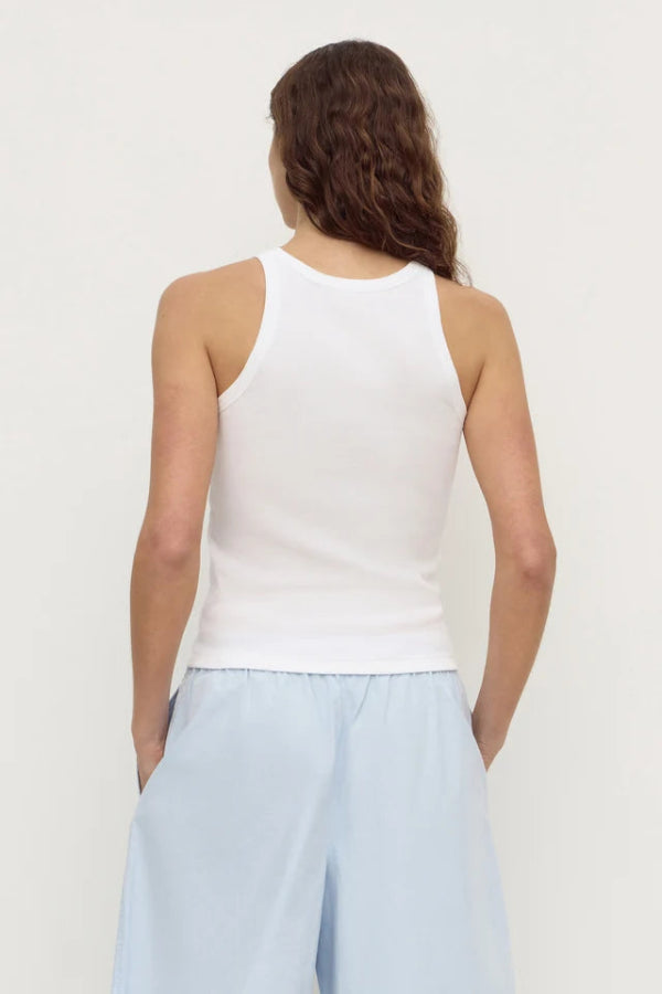 Tabitha Rib Tank White