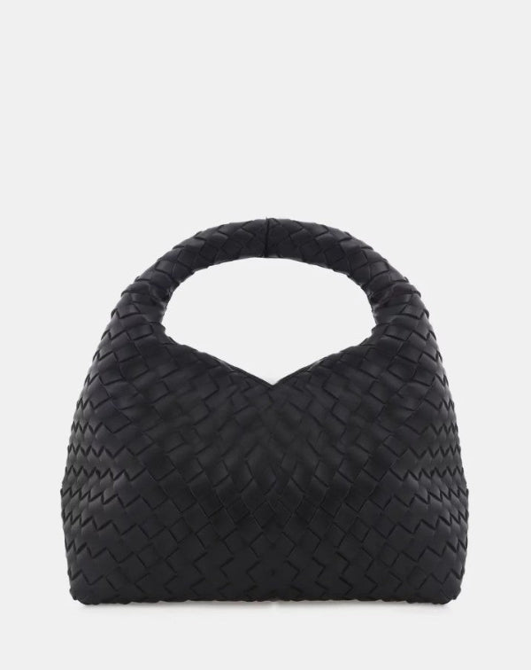 Solene Woven Handle Bag Black