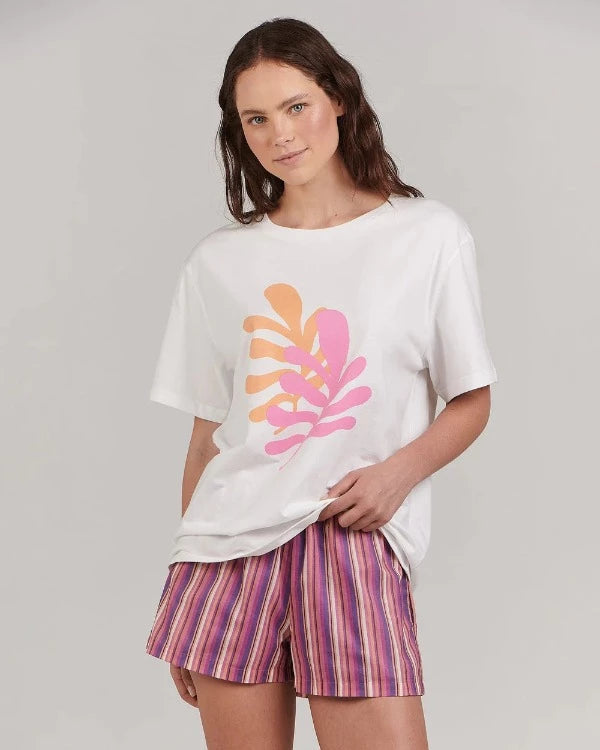 Coral Boyfriend Tee White