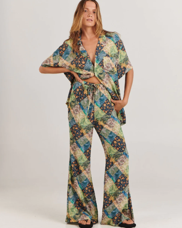 Charlie Holiday Lola Pant Paisley Patchwork