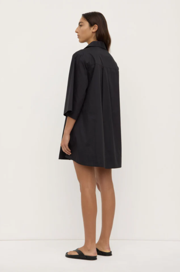 Claire Mini Shirt Dress Black