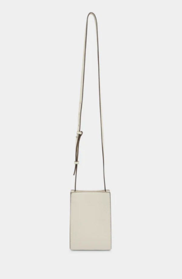 Clara Crossbody Leather Bag Cream