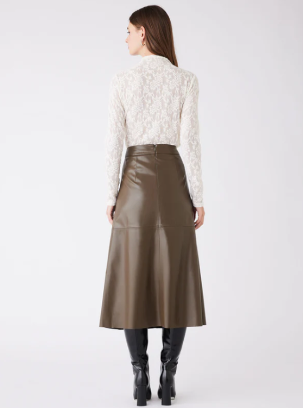 Confession Midi Skirt Khaki