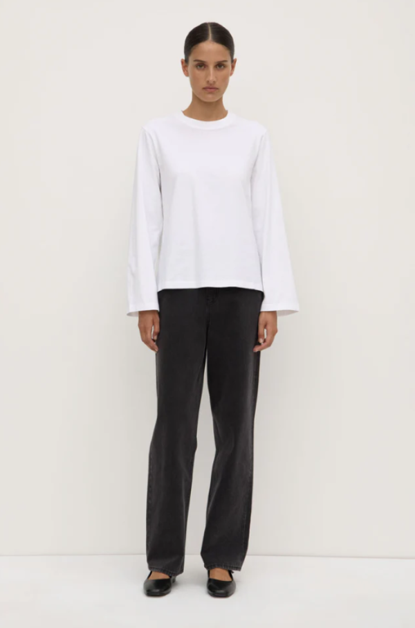 Dana Relaxed Long Sleeve Tee White