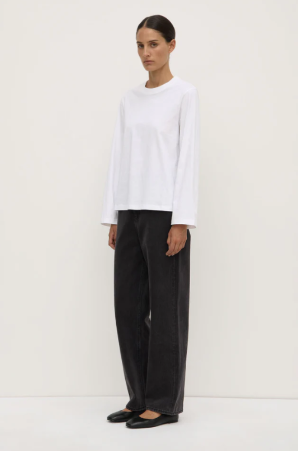 Dana Relaxed Long Sleeve Tee White
