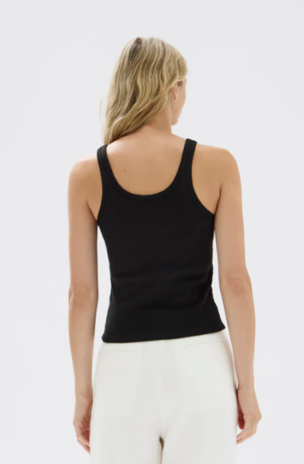 Drew Rib Tank Black