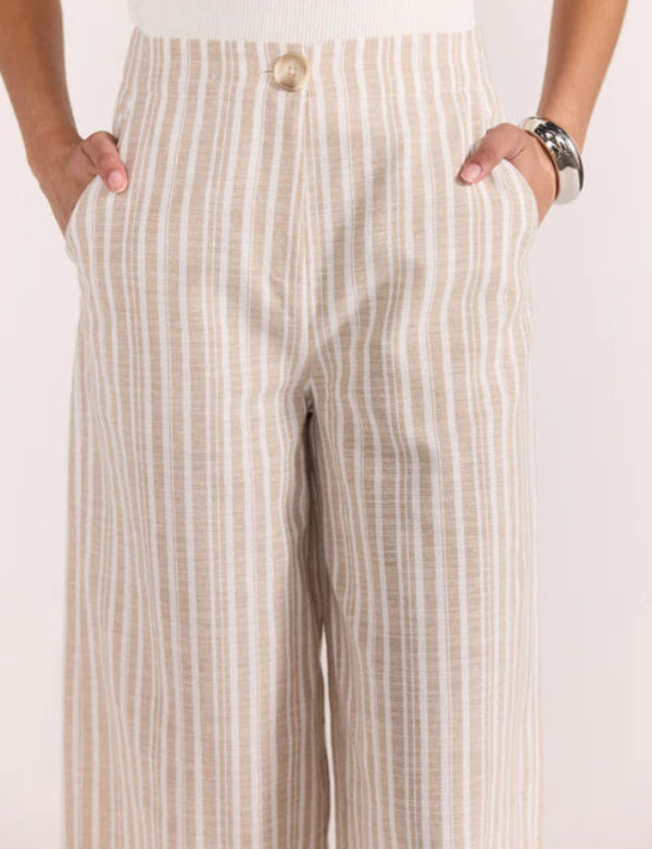 Edra High Waist Pants White/Beige