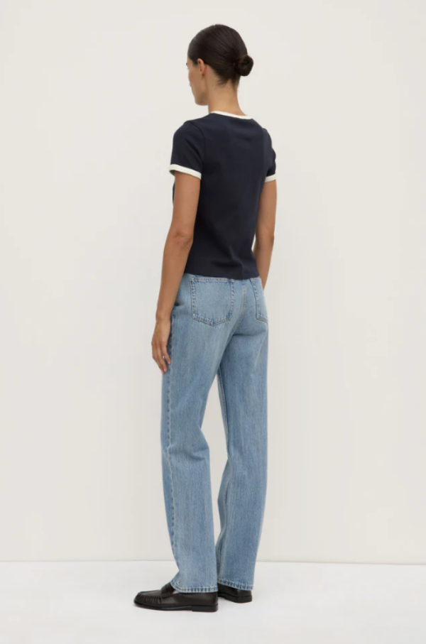 Elise Ringer Short Sleeve Tee True Navy/Cream