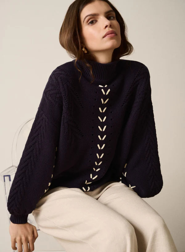 Jody Cable Knit Indigo