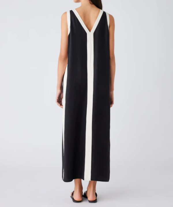 Monochrome Dress Black Cream