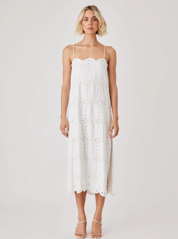White Haven Midi Dress White