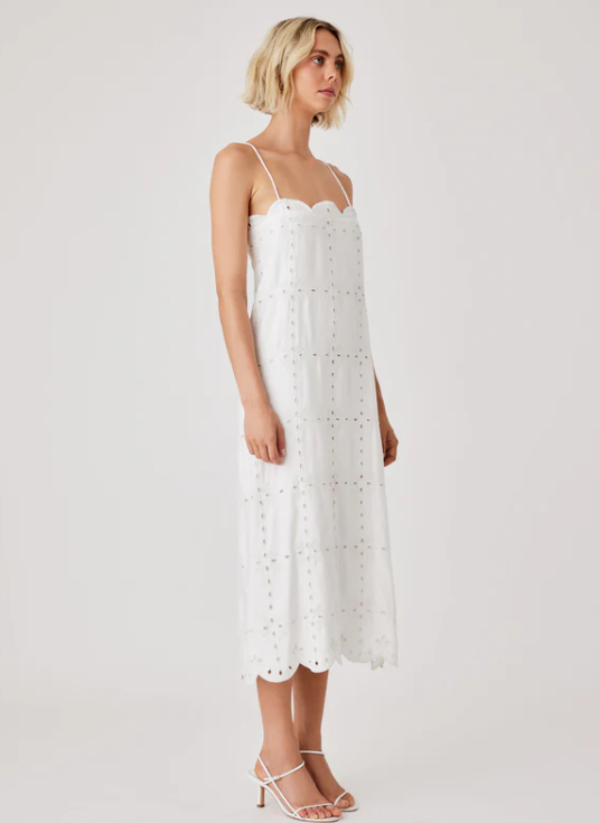 White Haven Midi Dress White