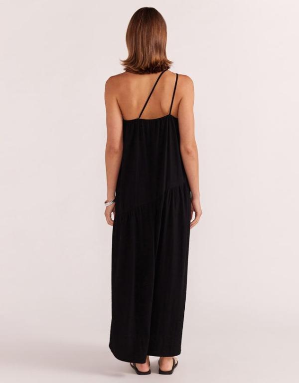 Eva One Shoulder Maxi Dress Black