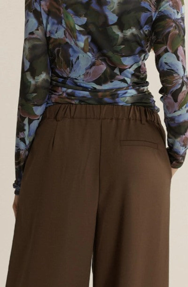 Roan Pleat Front Pant Chocolate