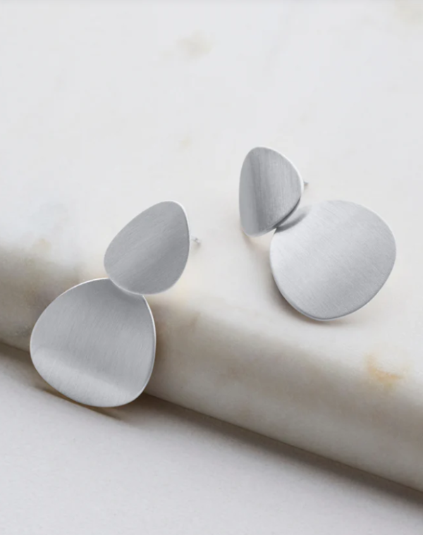 Frankie Brushed Earring Silver