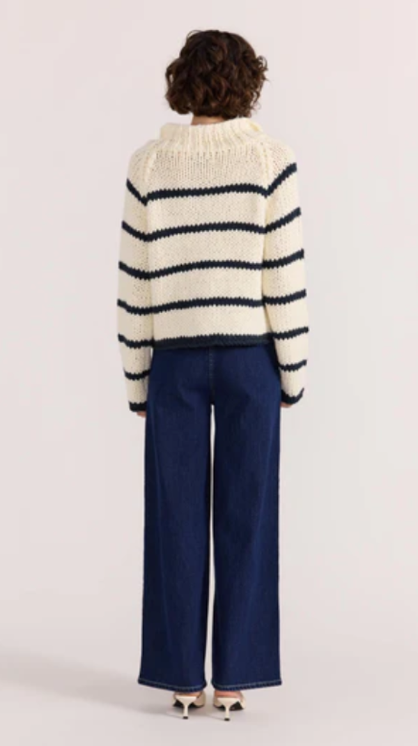 Frankie Stripe Jumper Cream Navy