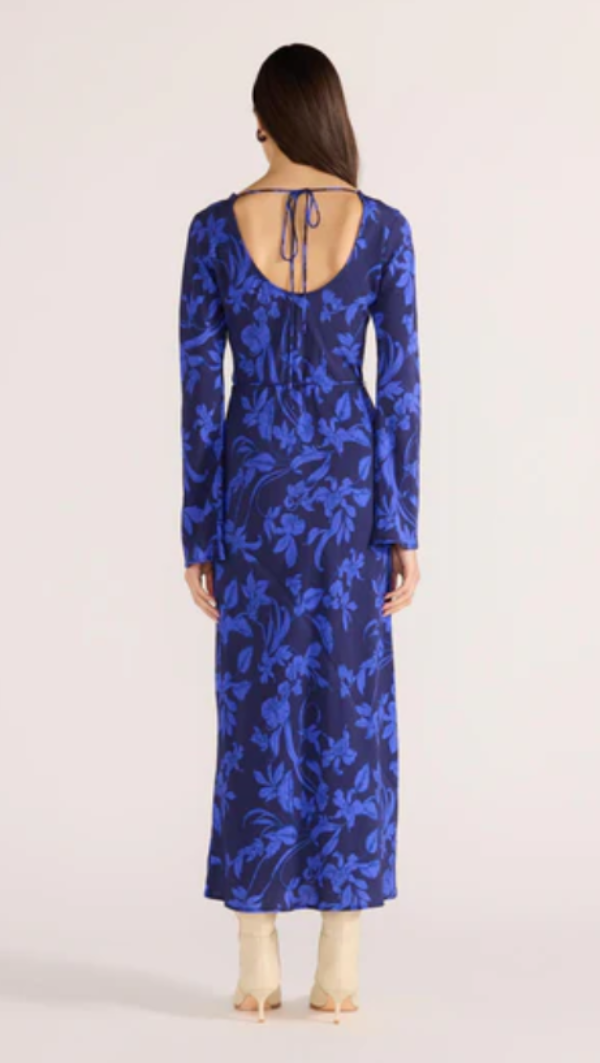 Gianna Bias Maxi Dress Blue-Floral