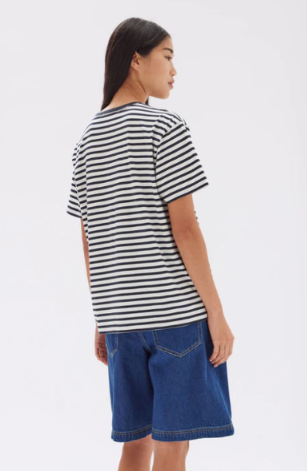 Harbour Stripe Short Sleeve Tee True Navy/White