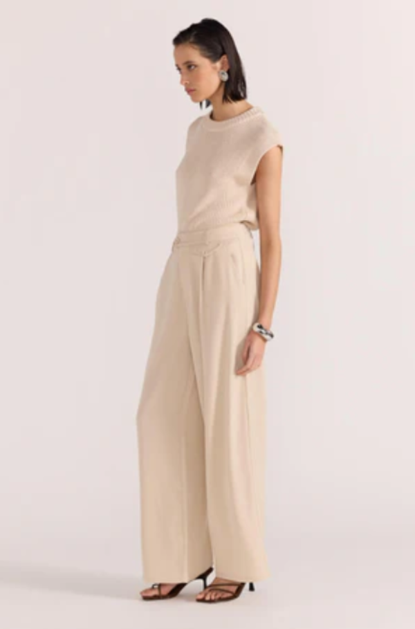 Hayden Wide Leg Pants Beige