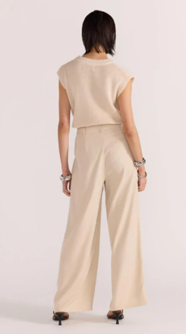 Hayden Wide Leg Pants Beige