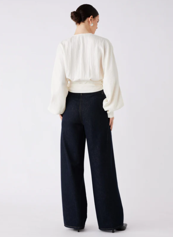 Hilton Tie Side Blouse - Ivory