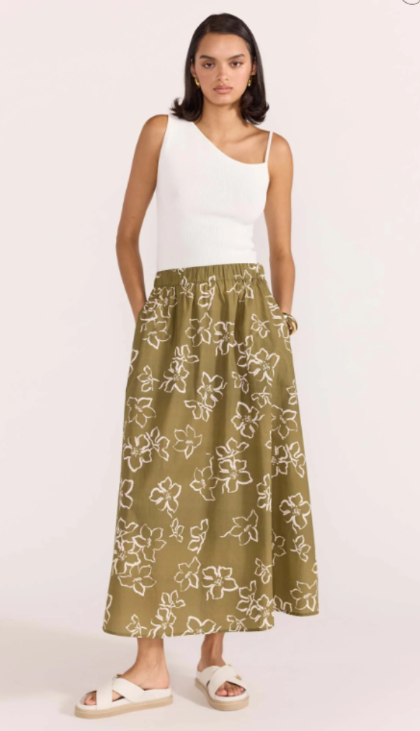 Ines Midi Skirt Floral
