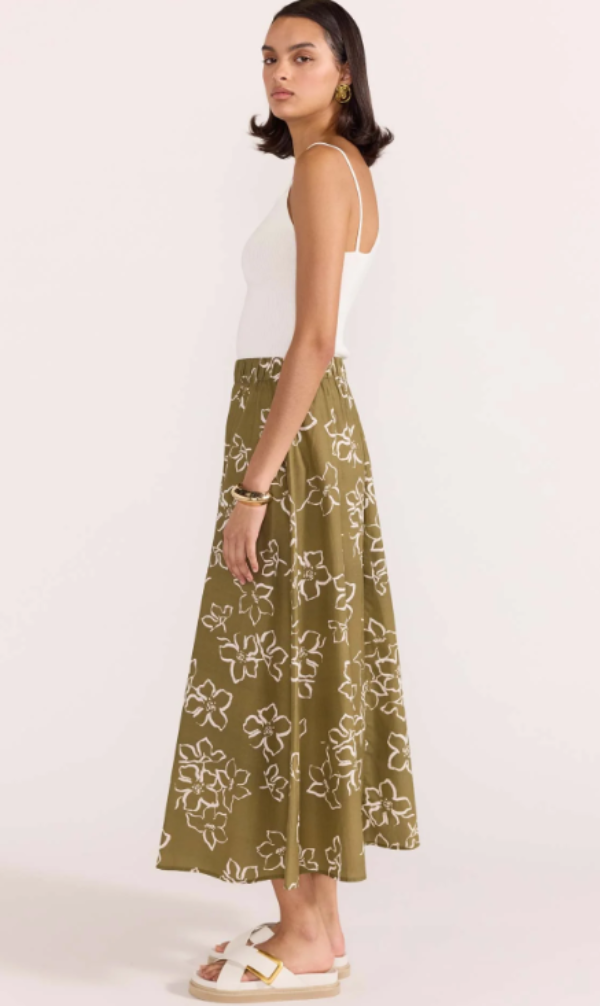 Ines Midi Skirt Floral