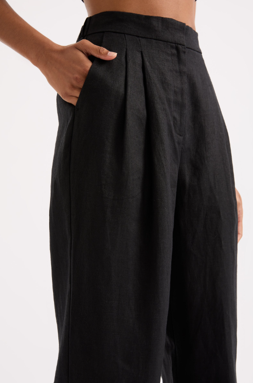 Ingrid Linen Pant Black
