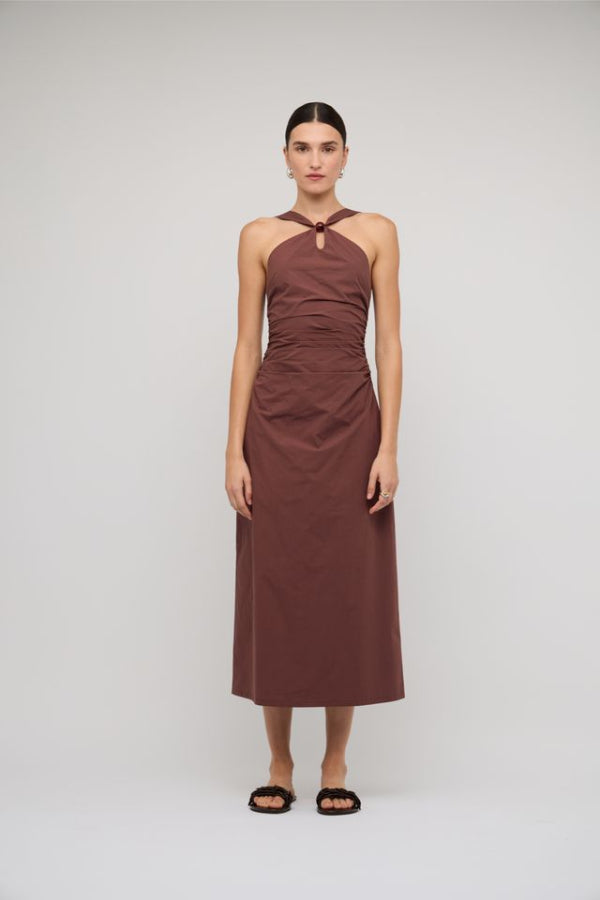 Ishtar Midi Dress Chocolate