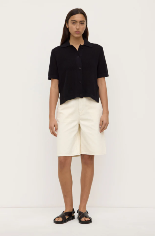 Kismet Knit Short Sleeve Shirt Black