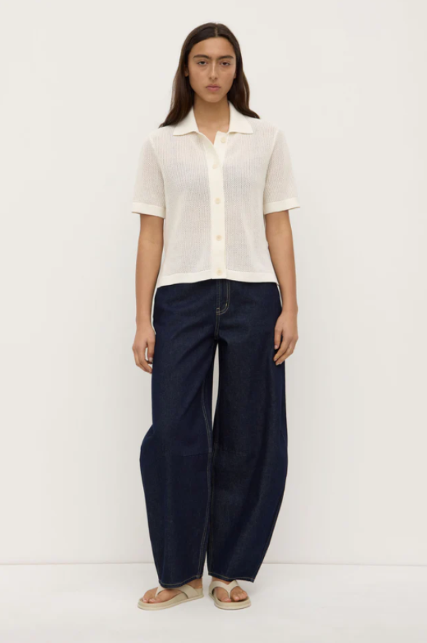 Kismet Knit Short Sleeve Shirt White