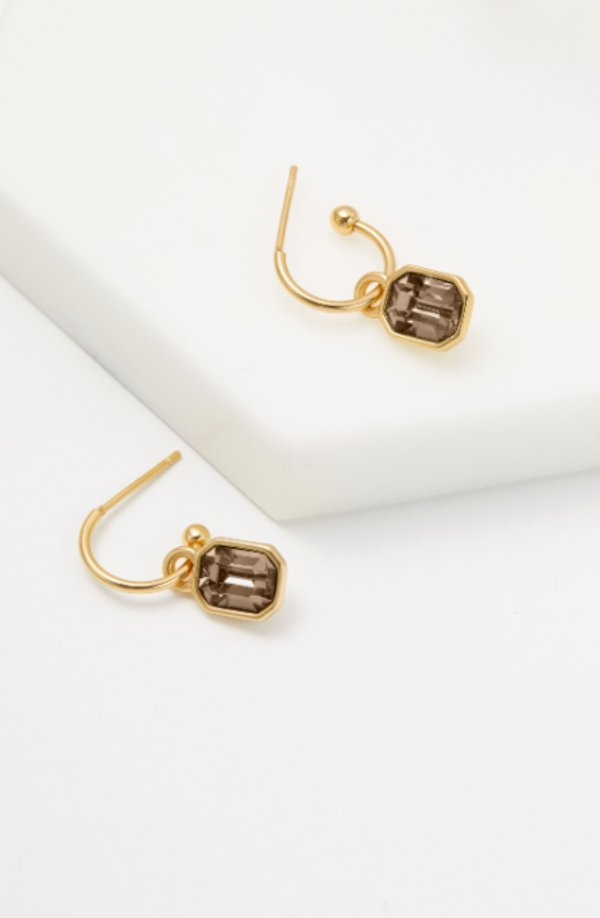 Leighton Earring Chocolate/Gold