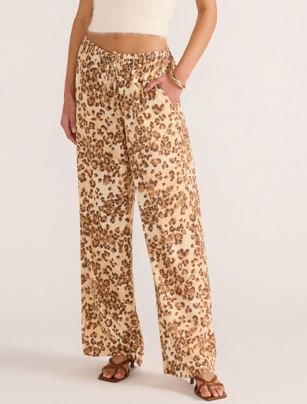 Arden Drawstring Pant Leopard