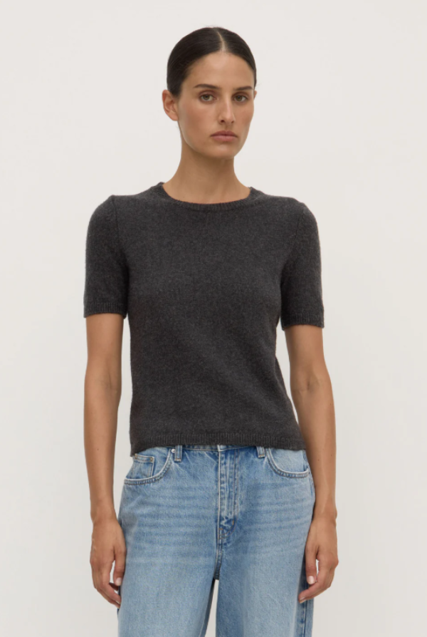 Lilo Cotton Short Sleeve Tee Charcoal