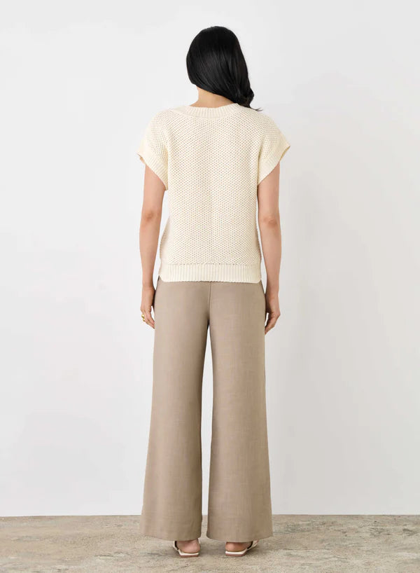 The Lobby Knit Top Parchment