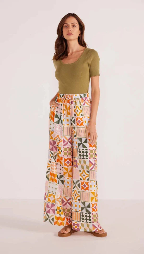 Louisa Wide Leg Pant Mosaic-Geo