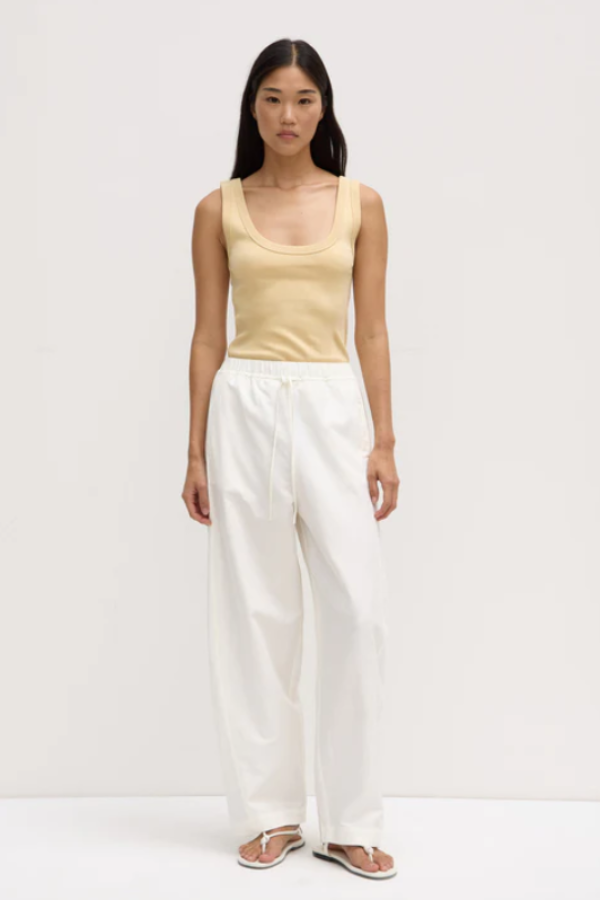 Loxley Cotton Blend Poplin Pant White