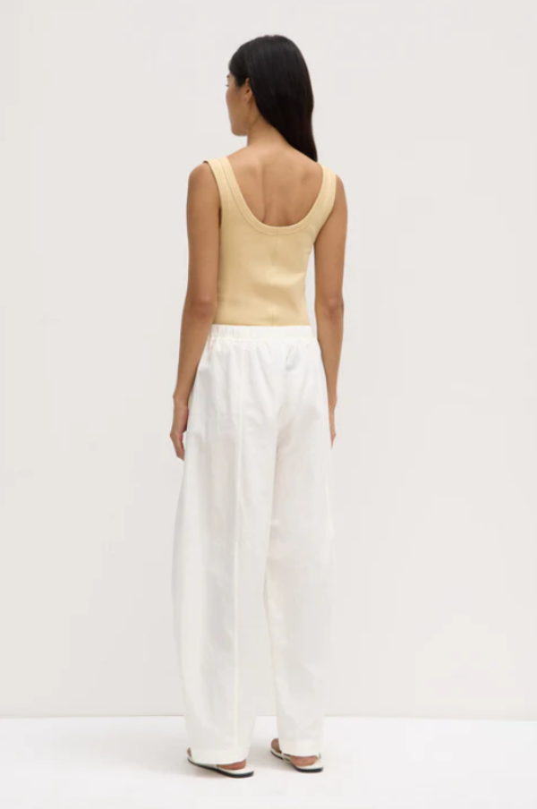 Loxley Cotton Blend Poplin Pant White